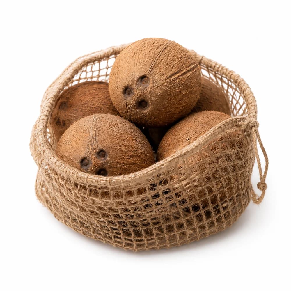 Brown Coconut Bag — AI illustration